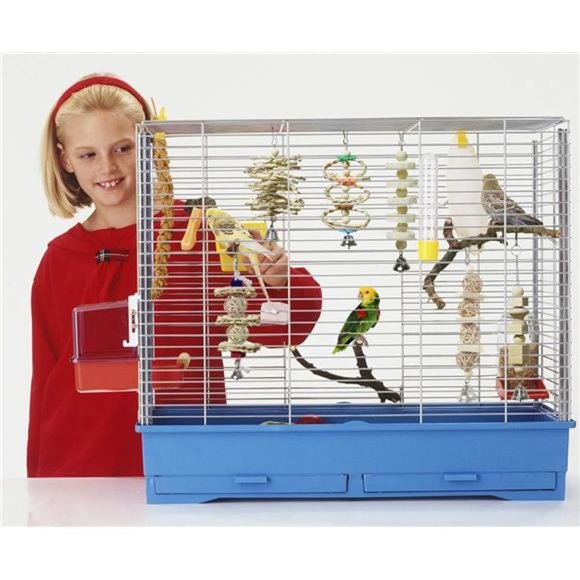 7 Packs Bird Parrot Toys Natural Wood Chewing Toy Bird Cage Toys Hanging Swing - Picture 4 of 8